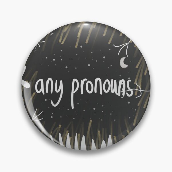 Item preview, Any Pronouns Woodland Pronoun Badge/Print designed and sold by Al-s-Stuff.