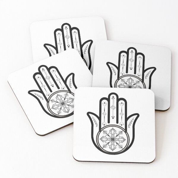 Item preview, FLOWER MANDALA HAMSA HAND designed and sold by hamsasoul.