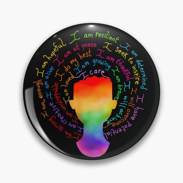 Item preview, Rainbow Pride Positive Affirmations Female Silhouette designed and sold by Deborah Camp.
