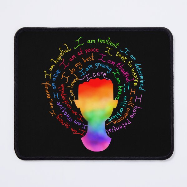 Item preview, Rainbow Pride Positive Affirmations Female Silhouette designed and sold by Deborah Camp.