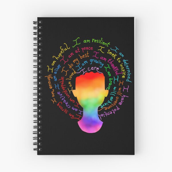 Item preview, Rainbow Pride Positive Affirmations Female Silhouette designed and sold by Deborah Camp.