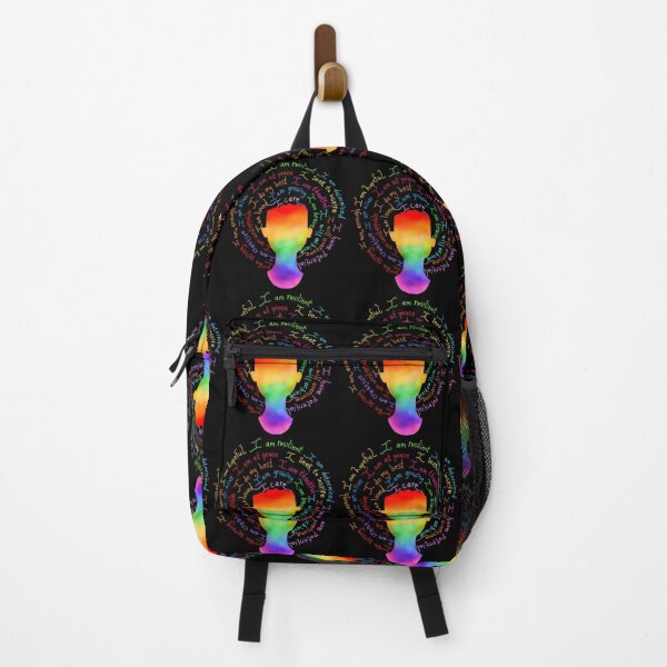 Item preview, Rainbow Pride Positive Affirmations Female Silhouette designed and sold by Deborah Camp.