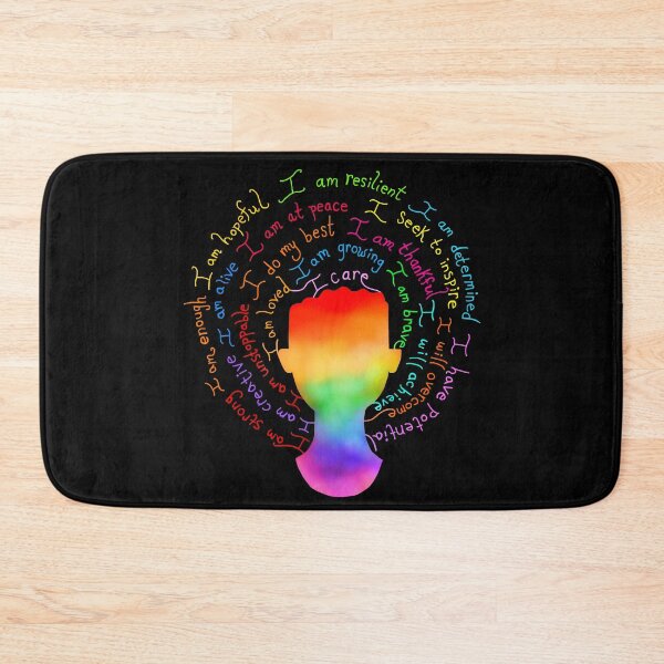 Item preview, Rainbow Pride Positive Affirmations Female Silhouette designed and sold by Deborah Camp.