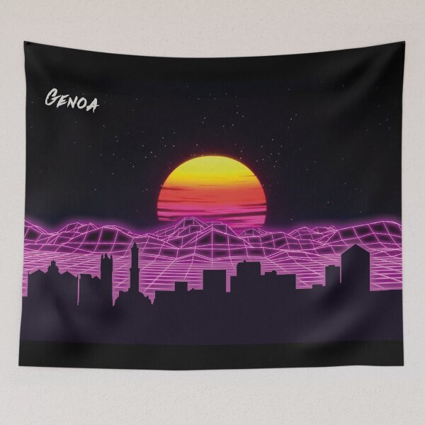 Item preview, Genoa Skyline Neon Nights designed and sold by DFerraz.