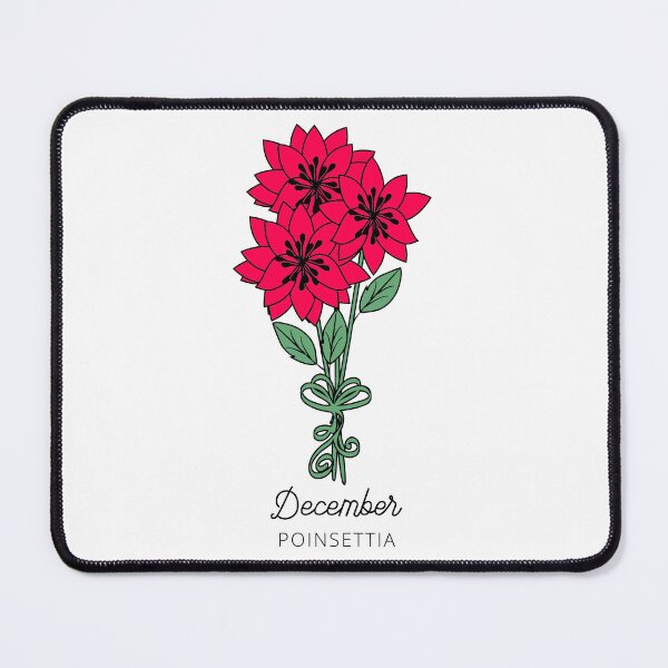 Item preview, December Birth Month Flower (Poinsettia Flower) designed and sold by customsbykate.