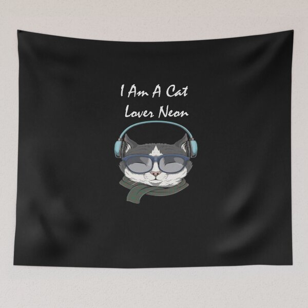 Aperçu de l'œuvre I am a cat lover neon créée et vendue par dngr shop.