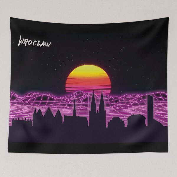 Item preview, Wroclaw Skyline Neon Nights designed and sold by DFerraz.