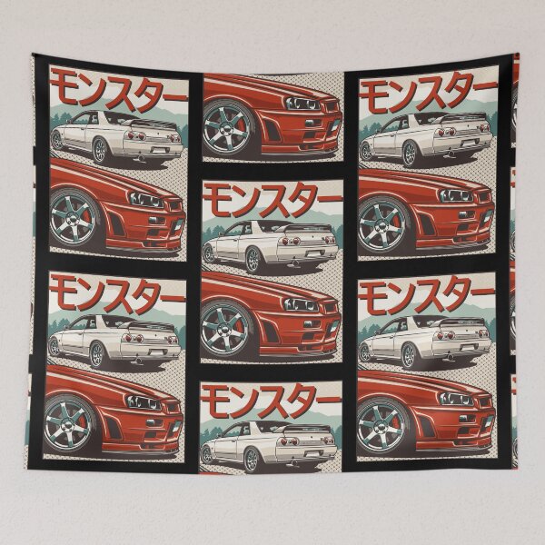 Item preview, Monster Skyline GTR R32 & R34 designed and sold by Karli Johnston.