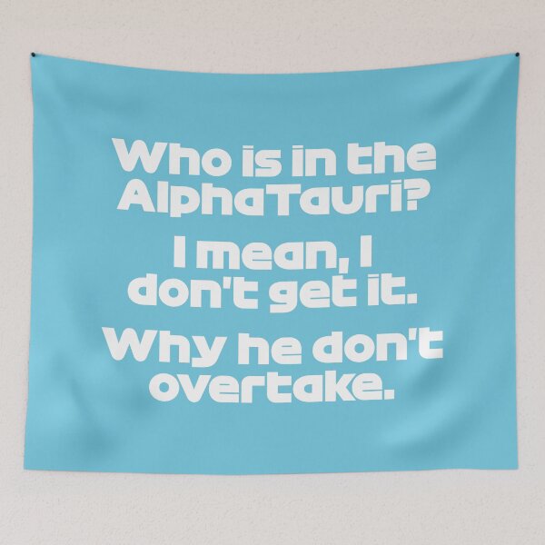 Item preview, Who's In The AT? ALO. - Best Team Radio Australian GP 2022 Season (White/Blue BG) designed and sold by FilipeFerreira.