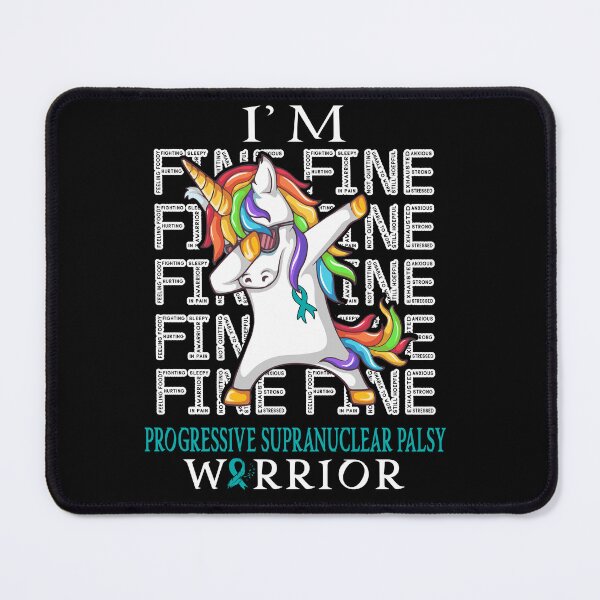Artikelvorschau, Unicorn Progressive Supranuclear Palsy Warrior Mir geht es gut, Progressive Supranuclear Palsy Awareness entworfen und verkauft von Hatjar.