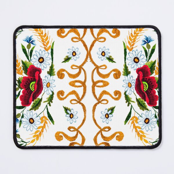 Item preview, Poppy and Cornflower Embroidery Blue designed and sold by Image NDesign.