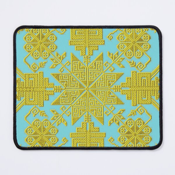 Item preview, Yellow and Blue Vyshyvanka (Cross-stitched Design) designed and sold by Image NDesign.