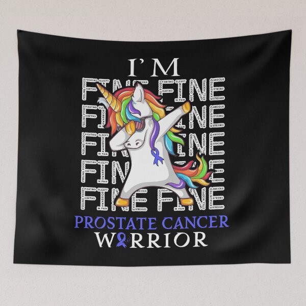 Item preview, Unicorn Prostate Cancer Warrior I'm Fine Prostate Cancer Awareness designed and sold by Hatjar.
