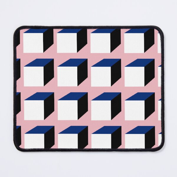Item preview, Pink | Black | White | Navy | Geometric Squares Print Pattern designed and sold by Aryeh Studio.
