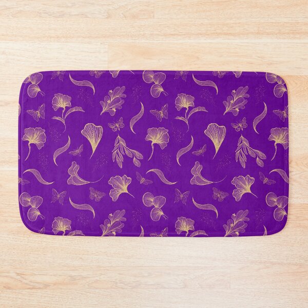 Item preview, Purple and Gold Summer Floral Seamless Pattern with Butterflies designed and sold by AurayaStudio.