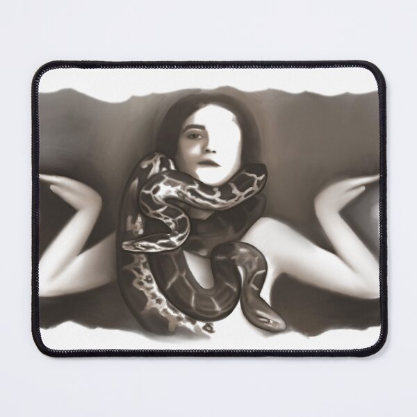Item preview, Snake Charmer | Black and White | Digital Painting designed and sold by Aryeh Studio.