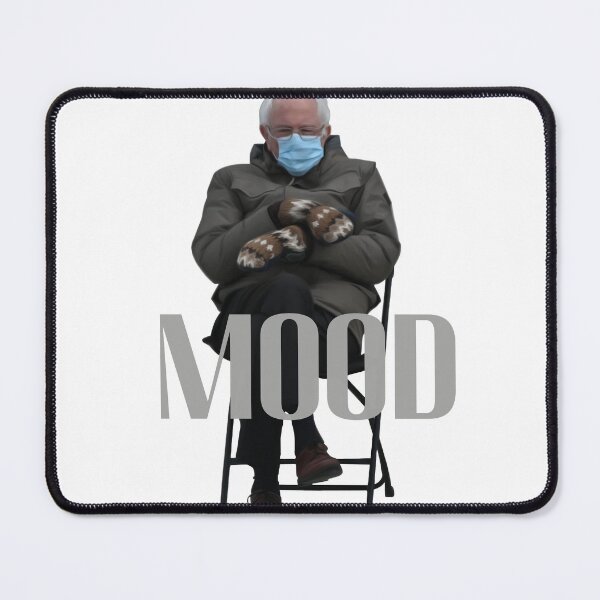 Item preview, MOOD | Bernie Sanders Inauguration Sitting Mittens Digital Painting Meme designed and sold by Aryeh Studio.