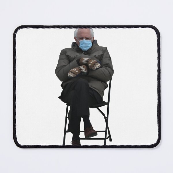 Item preview, Bernie Sanders Inauguration Sitting Mittens Digital Painting Meme designed and sold by Aryeh Studio.