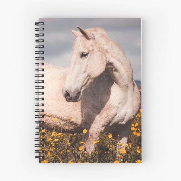 Item preview, White horse on flower field, Lusitano horses, beautiful stallion. designed and sold by AylaHarbich.