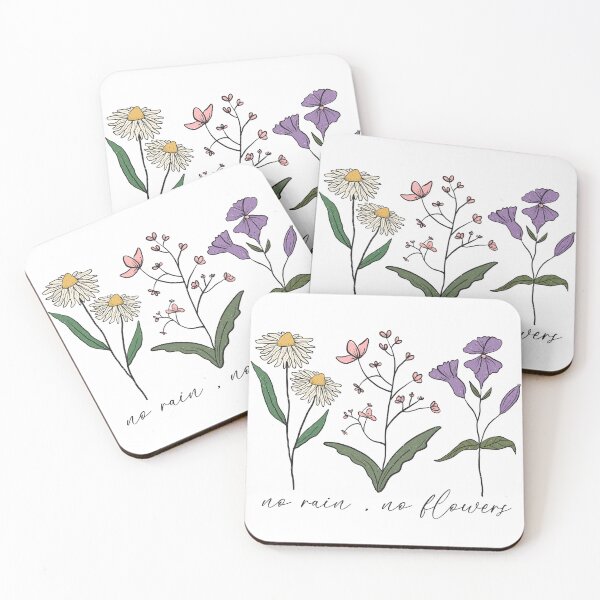 Item preview, No Rain, No Flowers designed and sold by customsbykate.