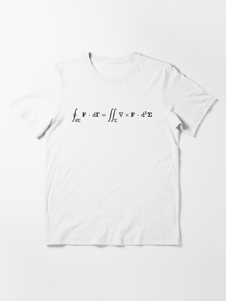 Stokes theorem equation dark version Essential T-Shirt for Sale