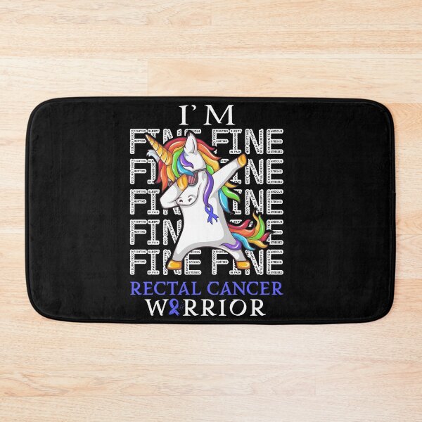 Item preview, Unicorn Rectal Cancer Warrior I'm Fine Rectal Cancer Awareness designed and sold by Hatjar.