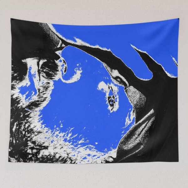Item preview, An Unbearable Weight of a World Gone Mad: Blue Self Portrait of a Man Pushed Down From the Sky designed and sold by TeachUrb.