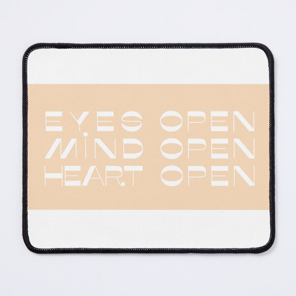 Item preview, Eyes Open, Mind Open, Heart Open - straw yellow designed and sold by Aryeh Studio.