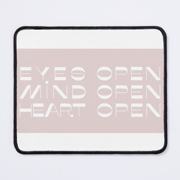 Item preview, Eyes Open, Mind Open, Heart Open - pastel pink designed and sold by Aryeh Studio.