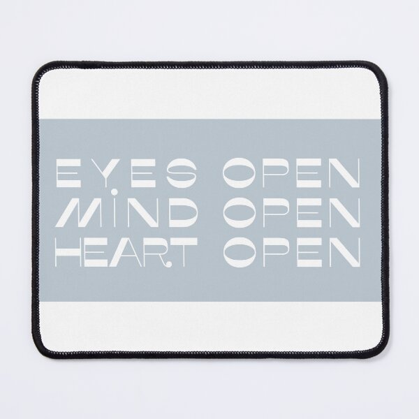 Item preview, Eyes Open, Mind Open, Heart Open - pastel blue designed and sold by Aryeh Studio.