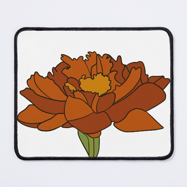 Item preview, Rust Red Carnation Flower with Navy Blue designed and sold by Aryeh Studio.