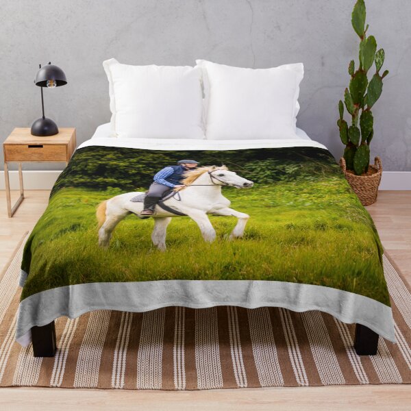 Item preview, Galloping horse with rider on green grass, Lusitano horses, amazing moments. designed and sold by AylaHarbich.