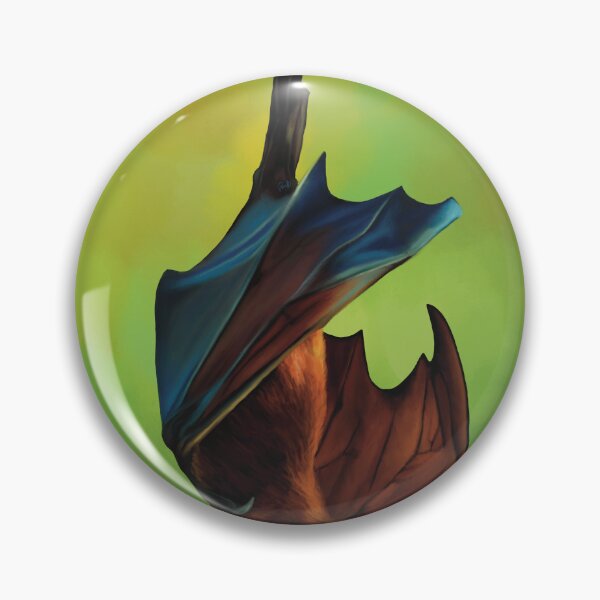 Item preview, Fruit bat illustration, flying fox painting. Australian bat, unique gift. designed and sold by PlumpPlumStudio.