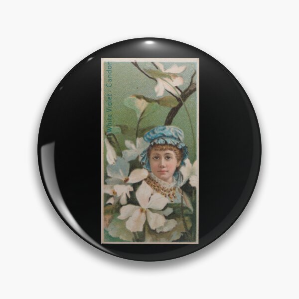 Item preview, White Violet: Candor, 1892 | Language of Flowers Trading Card N75 designed and sold by CurrantJam.