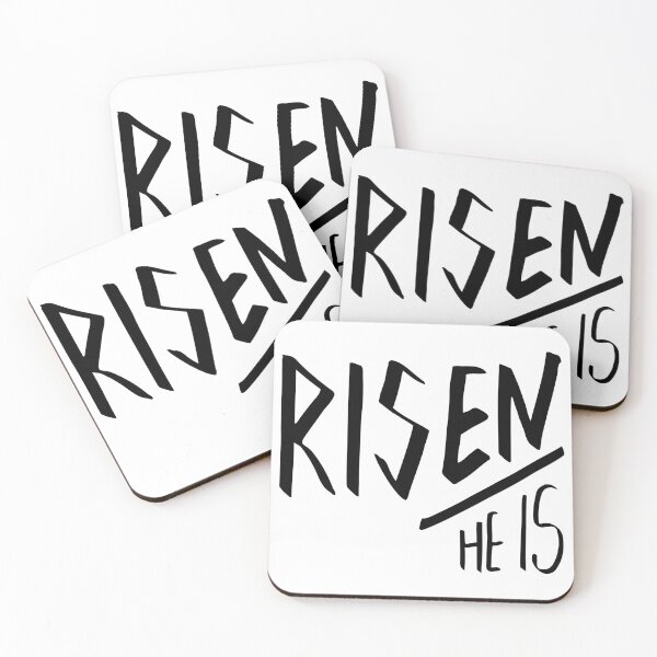 Item preview, easter is about jesus he has risen, he is risen, black lettering designed and sold by Dotsby.