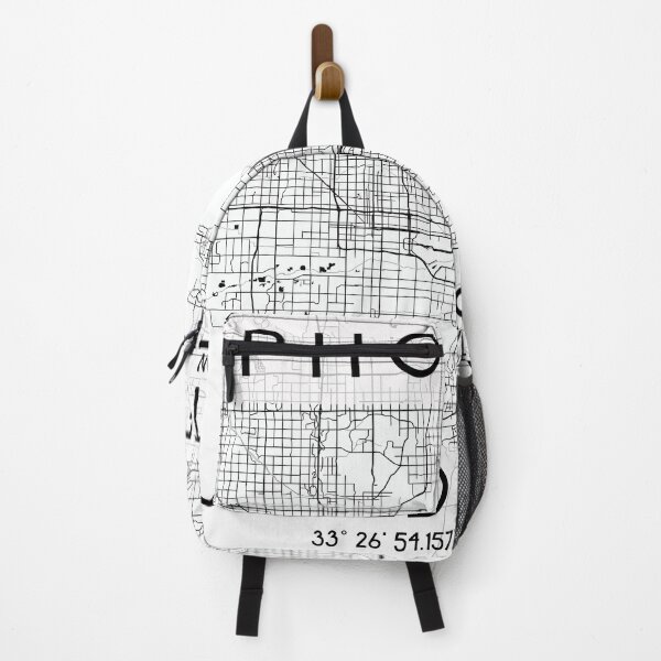 Item preview, PHOENIX ARIZONA MAP MONOCHROME WHITE designed and sold by lukas69graphic.