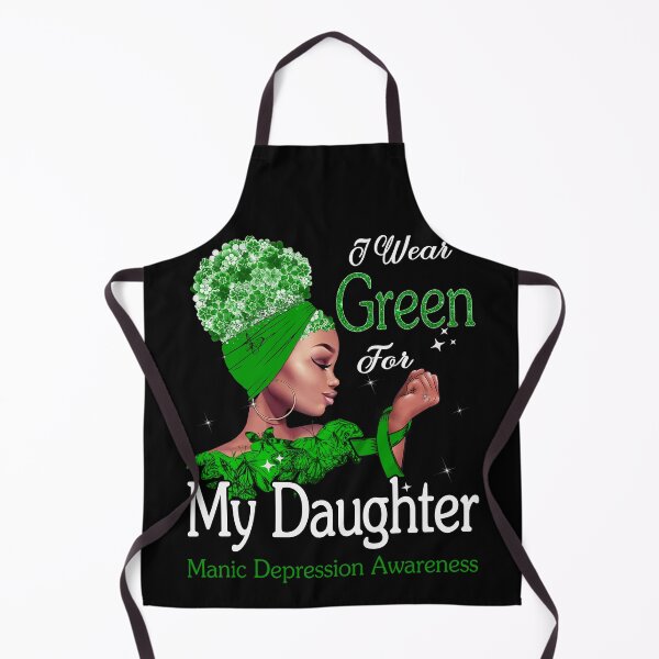 Item preview, Manic Depression Awareness Black Girl I Wear Green For My Daughter designed and sold by tenjun16.