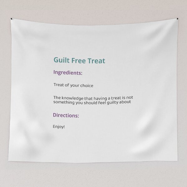 Item preview, Guilt Free Treat - Teal designed and sold by ThatIsSomething.
