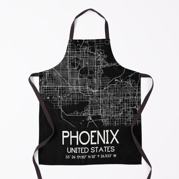 Item preview, PHOENIX ARIZONA MAP MONOCHROME BLACK designed and sold by lukas69graphic.
