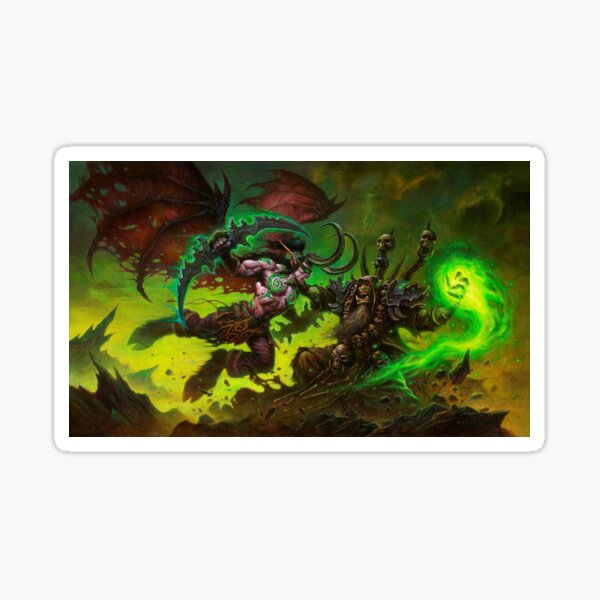 Item preview, Illidan Stormrage Battles Guldan designed and sold by STICKERSAUCE.