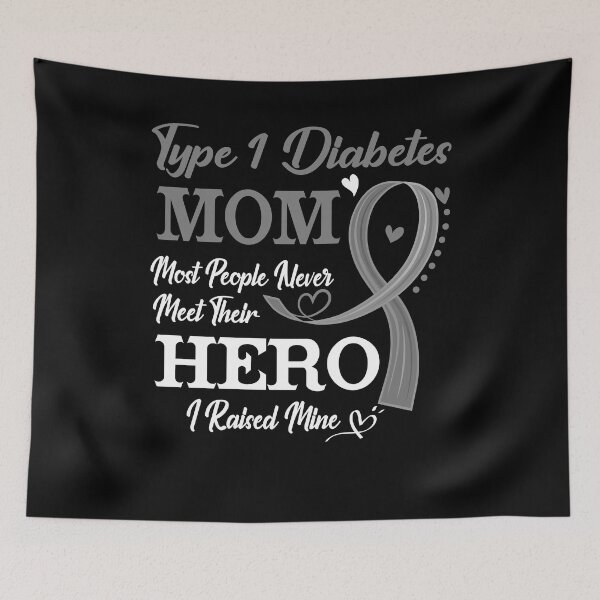 Item preview, Proud Type 1 Diabetes Mom Most People Never Meet Their Hero I Raised Mine Type 1 Diabetes Awareness designed and sold by Kohend.