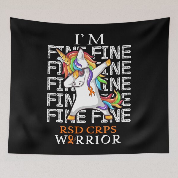 Item preview, Unicorn RSD CRPS Warrior I'm Fine RSD CRPS Awareness designed and sold by Hatjar.