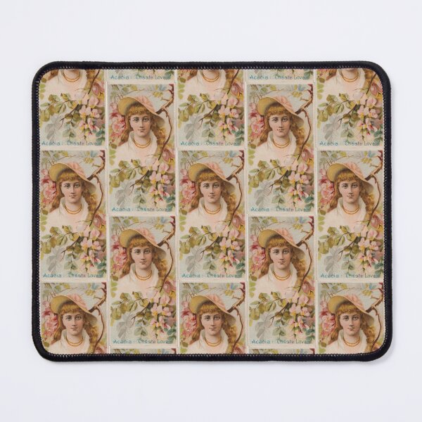 Item preview, Acacia: Chaste Love, 1892 | Language of Flowers Trading Card N75 designed and sold by CurrantJam.