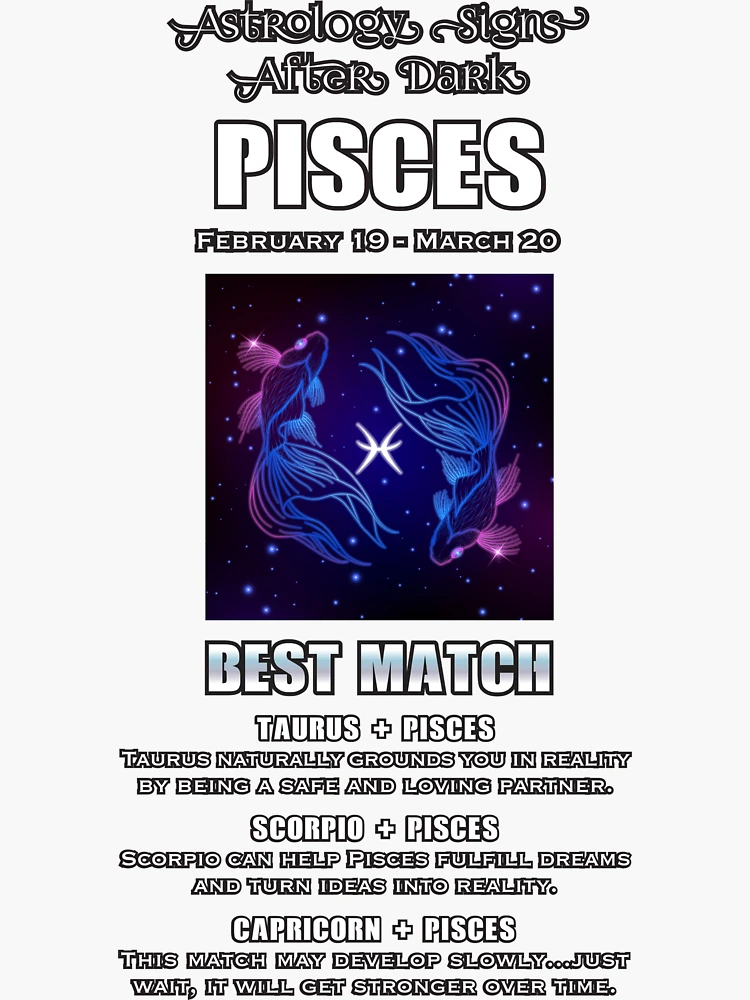 Pisces Astrology Match Sticker