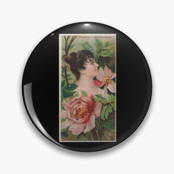 Item preview, Peony: Archness, 1892 | Language of Flowers Trading Card N75 designed and sold by CurrantJam.