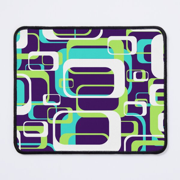 Item preview, Lime Green and Turquoise 60s Inspired Retro Shapes designed and sold by TotallyRetroArt.