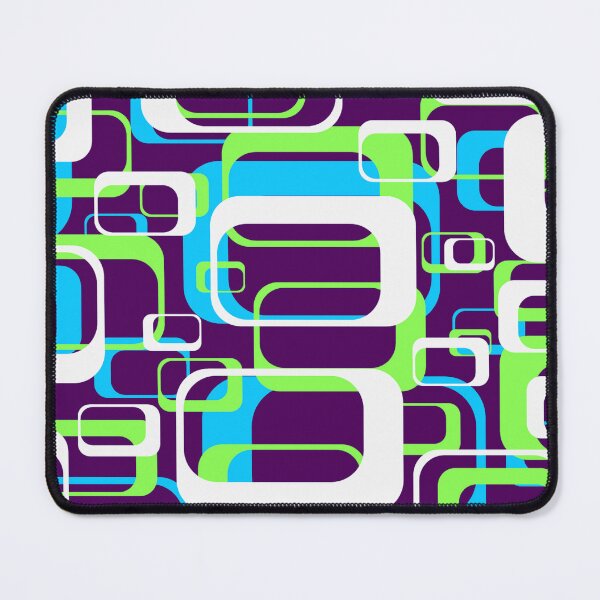 Item preview, Neon Green and Light Blue 60s Inspired Retro Shapes designed and sold by TotallyRetroArt.