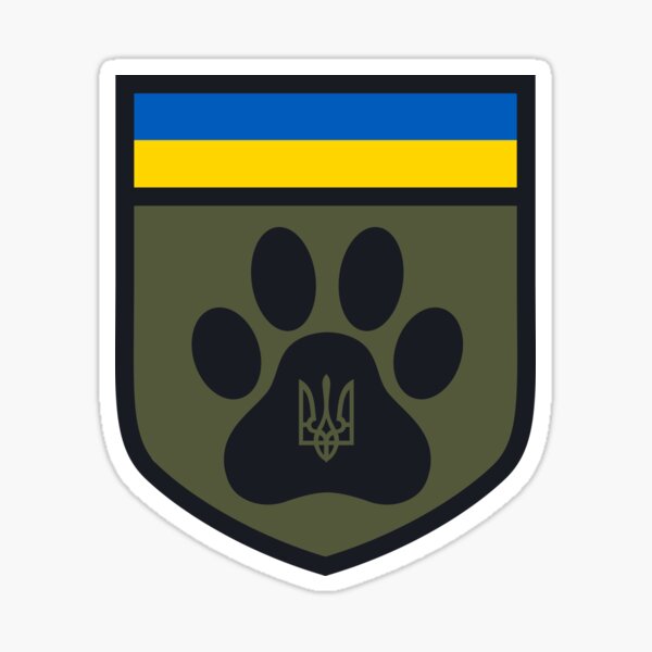 Item preview, Ukraine Feline Defense Force Shield designed and sold by FelineDefenseUA.