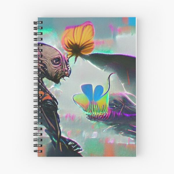 Item preview, Alien with flowers psychedelic colors designed and sold by Zevy-Darling.