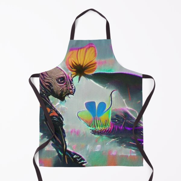 Item preview, Alien with flowers psychedelic colors designed and sold by Zevy-Darling.